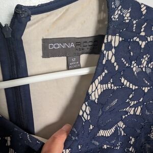 Donna Ricco Navy Lace Dress